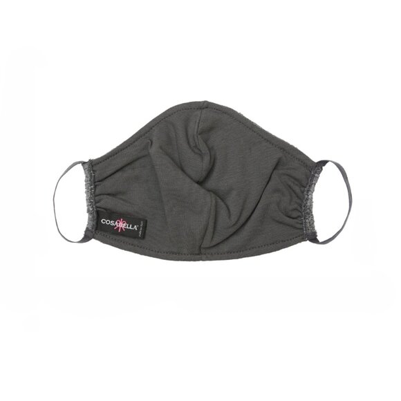 COSABELLA LACE PLEATED NEVER SAY NEVER FACE MASK - DARK GREY - Picture 4 of 5